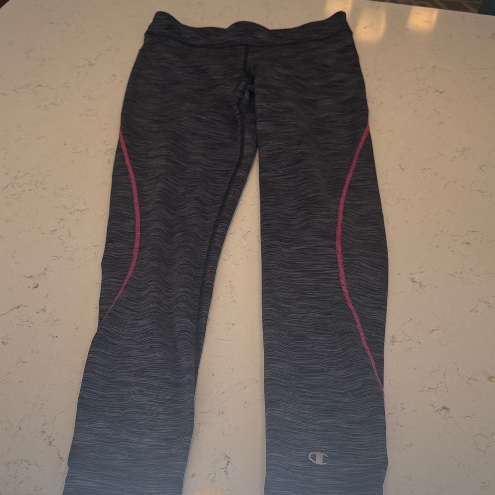 Champion Charcoal and Pink Athletic Leggings
